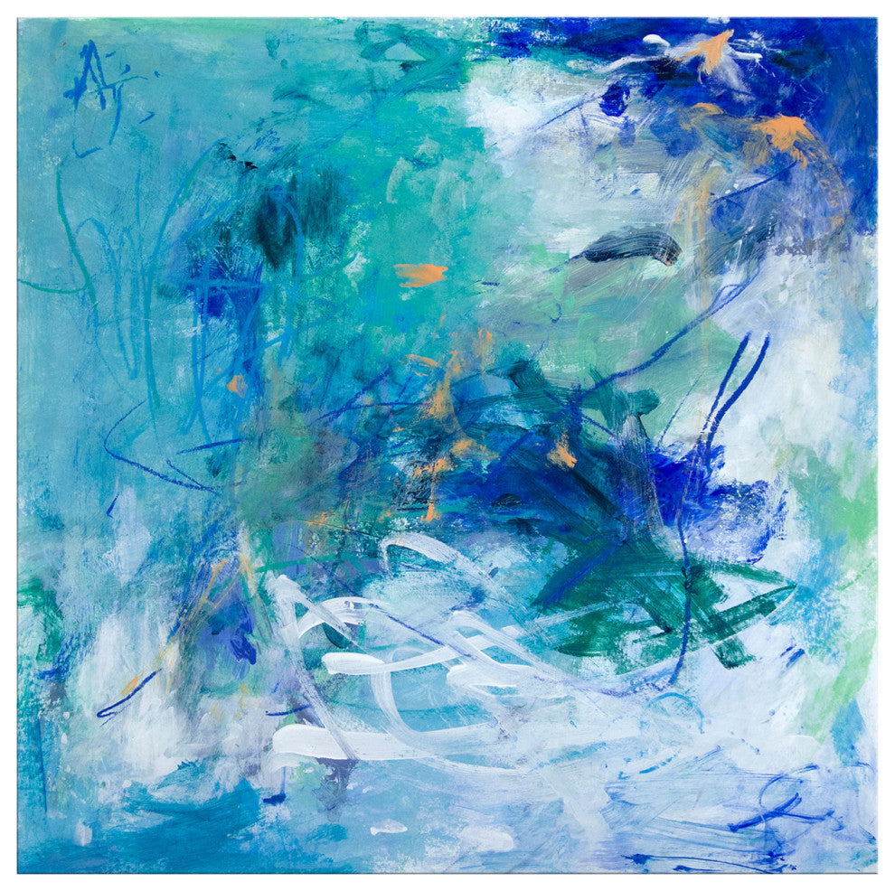 Ready2HangArt 'Blue Lagoon' Abstract Canvas Wall Art