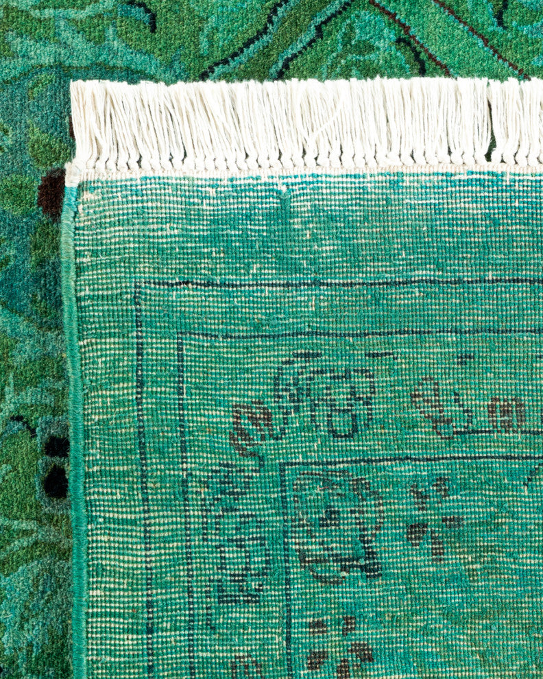 Fine Vibrance, One-of-a-Kind Hand-Knotted Area Rug Green, 5' 11" x 11' 8"