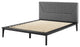 Platform Bed Nightstand Set, Queen Size, Blue, Wood, Modern, Mid Century Guest