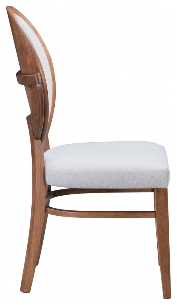 Regents Dining Chair, Set of 2 Walnut and Gray