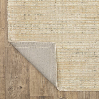 Cayden Textural Stripe Wool Blend Beige/ Ivory Hand-tufted Rug 8' x 10'