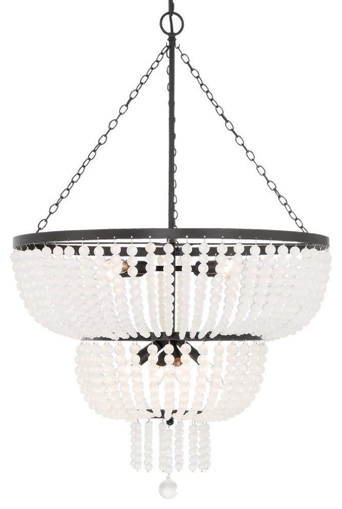 Rylee 8 Light Matte Black Chandelier