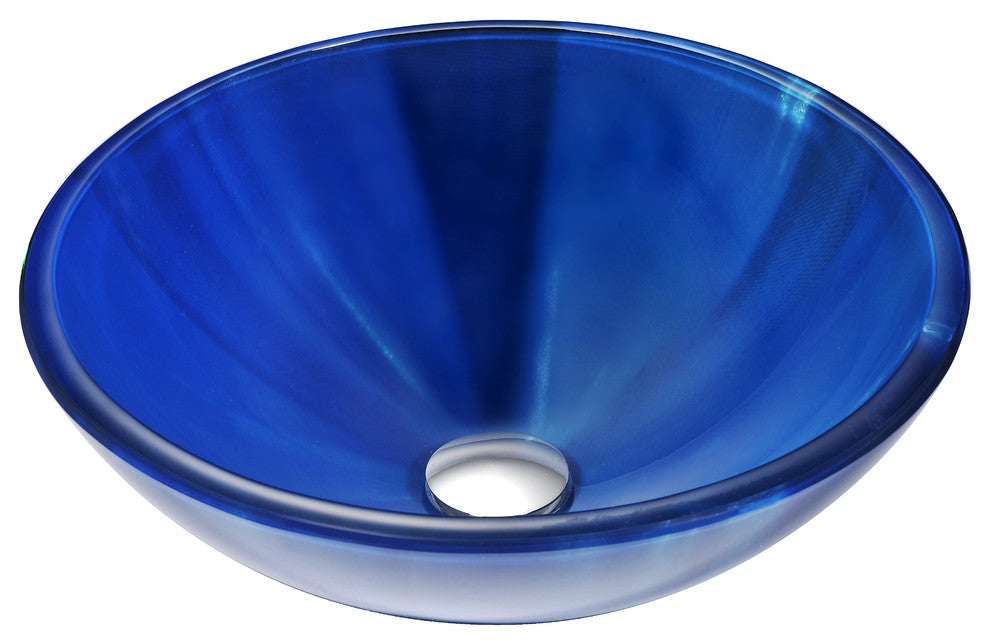 ANZZI Meno Series Deco-Glass Vessel Sink with Fann Faucet