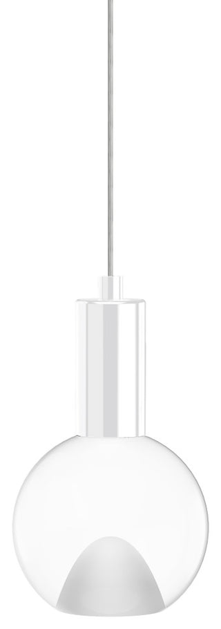 Globe Small 5" Clear Acrylic Single Pendant - White Socket
