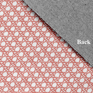 Rattan Geometric Rug, Coral, 5'x7'