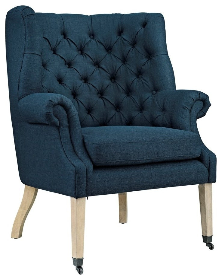 Azure Chart Upholstered Fabric Lounge Chair