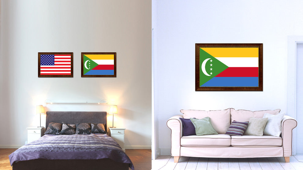 Comoros Country Flag Canvas Print, 15"x21"