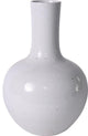 Ceramic Busan White Vase, 15" Traditional Small