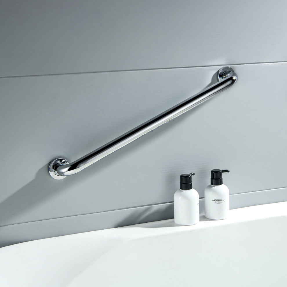 24" Stainless Steel Bathroom Safety Grab Bar, Chrome
