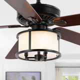 Safavieh Kristos 3Lt 52" Ceiling Fan, Black