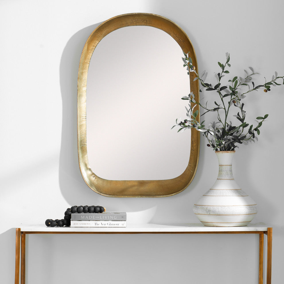 Uttermost Bradano Brass Arch Mirror
