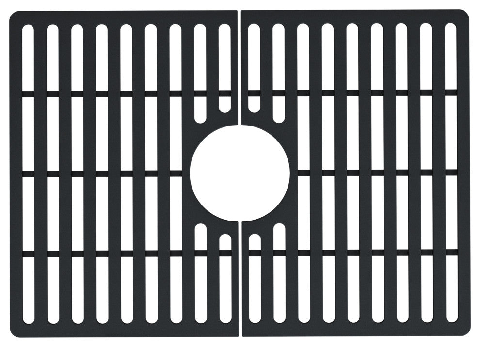 VIGO Silicone Protective Bottom Grid for Single Bowl Kitchen Sink, Matte Black, 21" L X 15" W