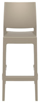 Maya Resin Barstool, Taupe, Set of 2