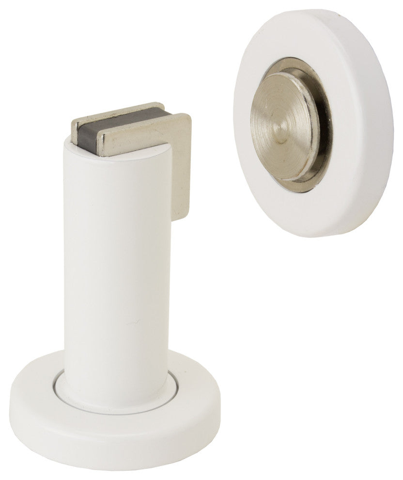 Modern Door Stop/Holder and Magnetic Catch, White