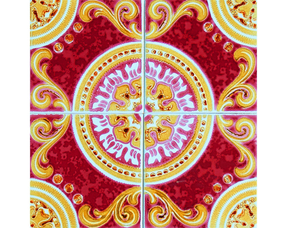 4" X 4" Golden Ruby Removable Peel And Stick Tiles