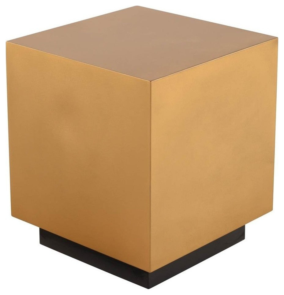 Peyton Side Table in Brushed Gold Stainless Steel