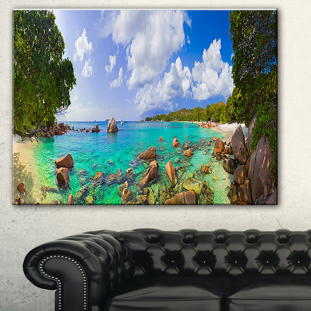 "Beach Anse Lazio at Seychelles" Canvas Print
