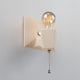Geo Wall Sconce, Matte White, Brushed Nickel