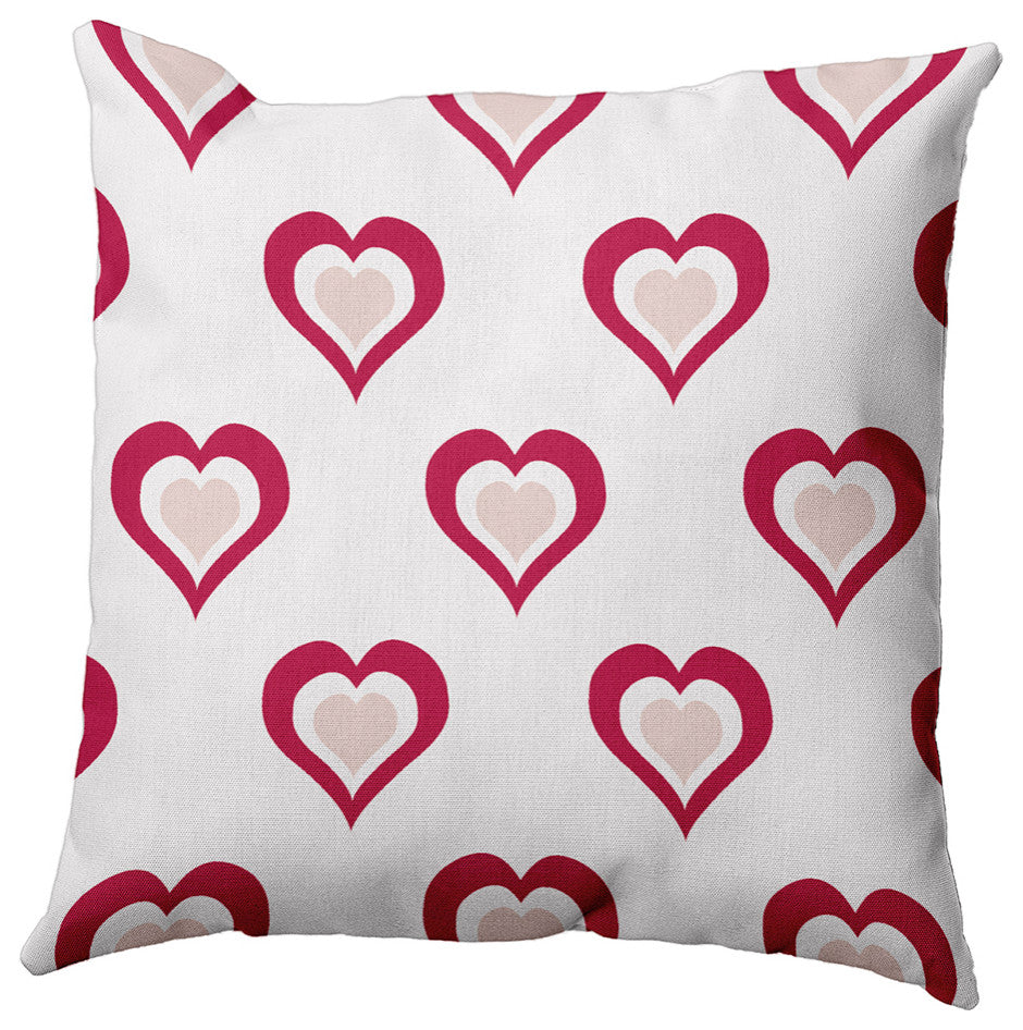 Burnin' Love Decorative Throw Pillow, Bold Pink, 16"x16"