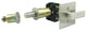 Barn Door Privacy Lock, Square Rose, 3.5" BS, TT15 ADA Turn, Bright Stainless