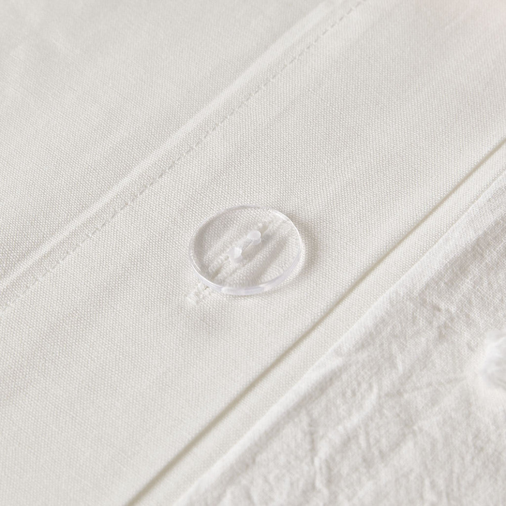 Urban Habitat Brooklyn Pom-Pom 7-Piece Duvet Cover Set, Ivory