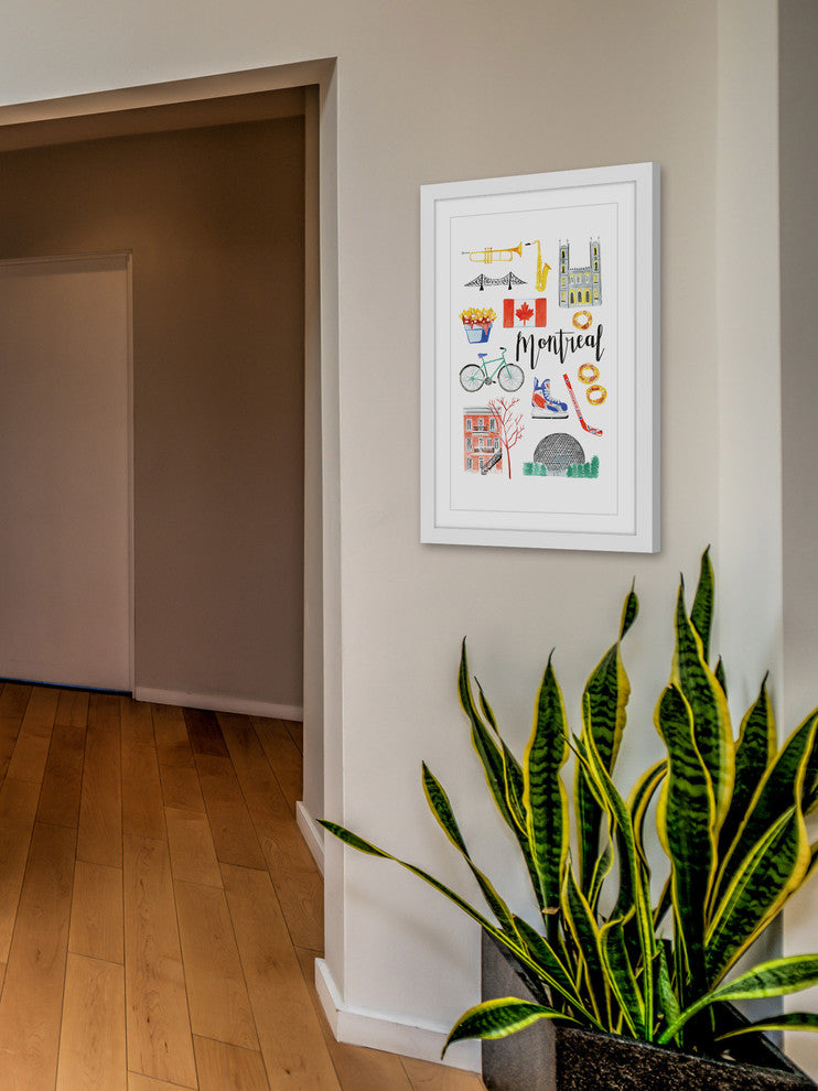 "Montreal Icons" Framed Painting Print