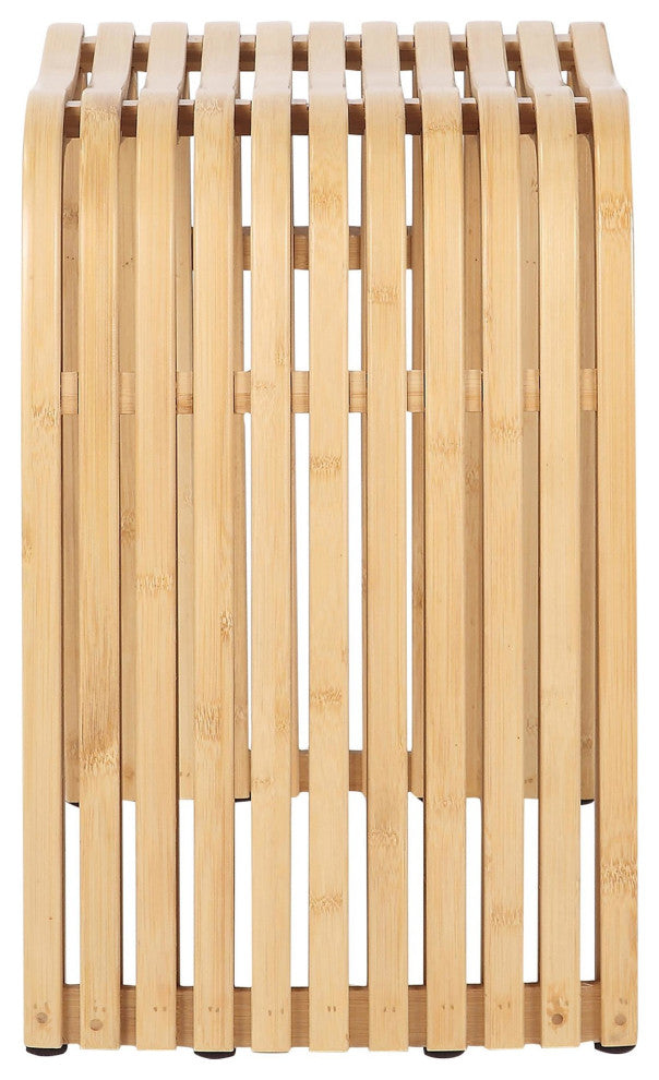 U-Bamboo Contemporary Side Table, Natural Bamboo