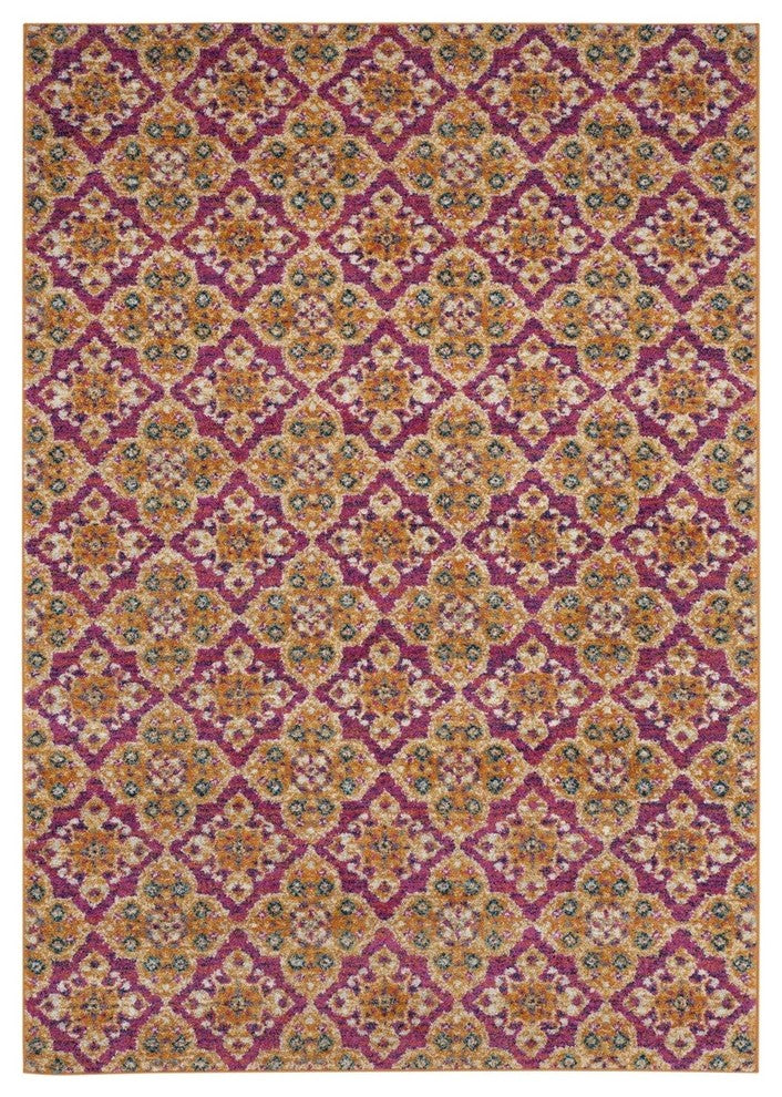 Safavieh Madison Mad605A Rug, Fuchsia/Gold, 8'x10'