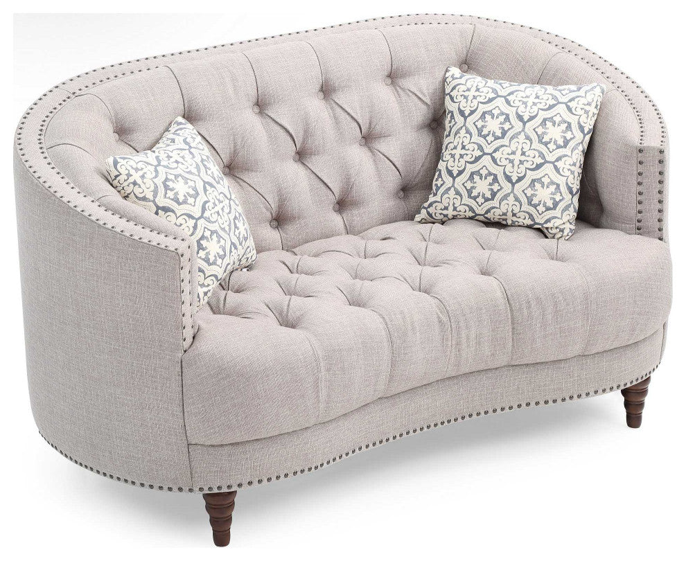 Charleston 63 in. W Flared Arm Polyester Straight Sofa, 63 in.