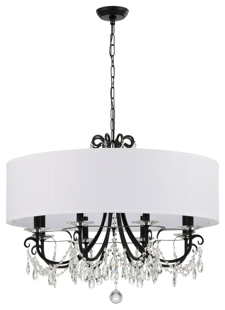 Othello 8 Light Matte Black Chandelier