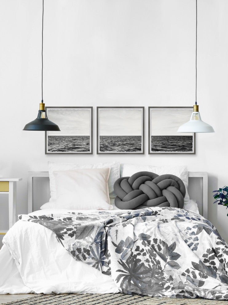 Sky Meets the Sea Triptych, 3-Piece Set, 18x18 Panels