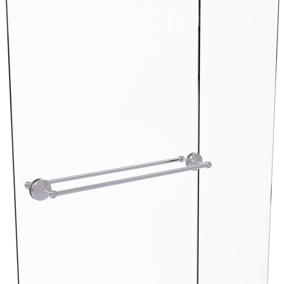 Monte Carlo 30" Back to Back Shower Door Towel Bar, Satin Chrome