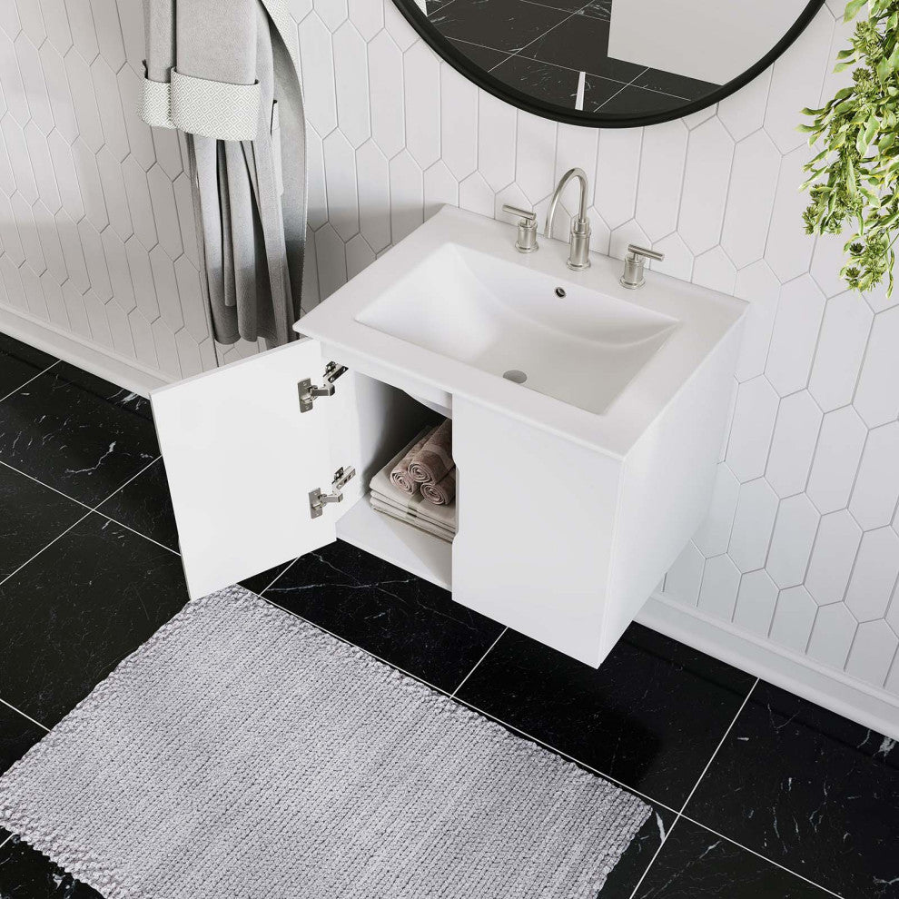 Vitality 24" Bathroom Vanity, White White