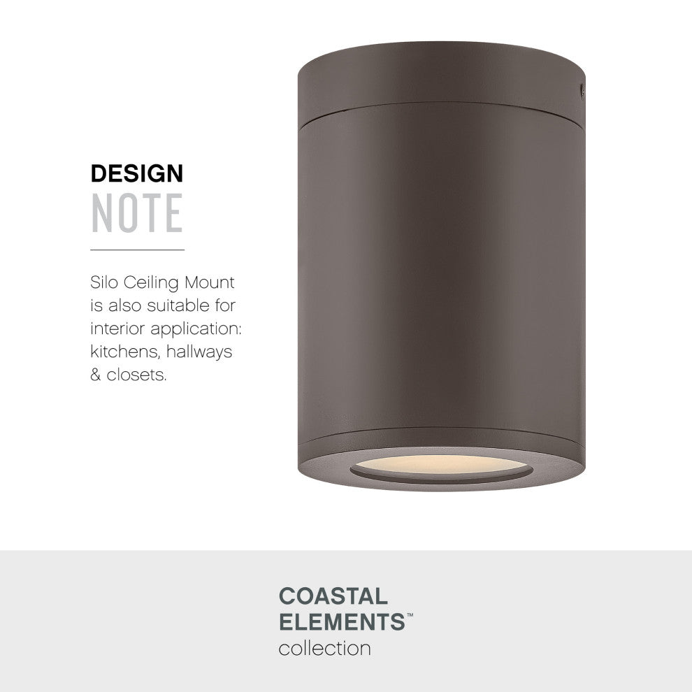Hinkley Silo Extra Small Flush Mount, Architectural Bronze