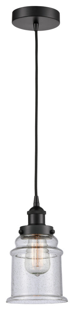 Innovations 616-1PH-BK-G184-LED 1-Light Mini Pendant, Matte Black