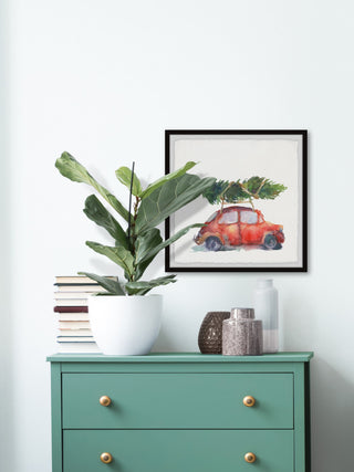 "Starting the Holidays" Framed Painting Print, 24x24