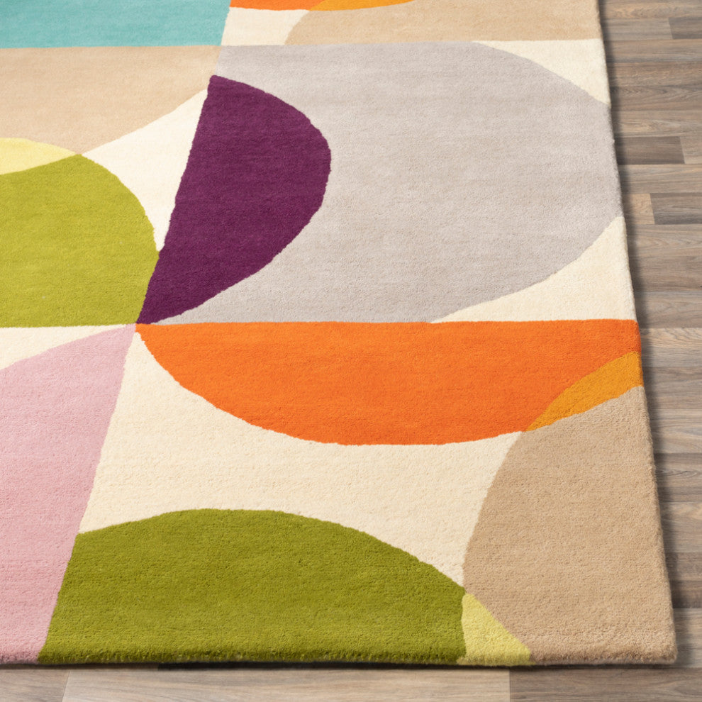Surya Scion SCI-28 Modern Area Rug, Burnt Orange, 8' x 11' Rectangle