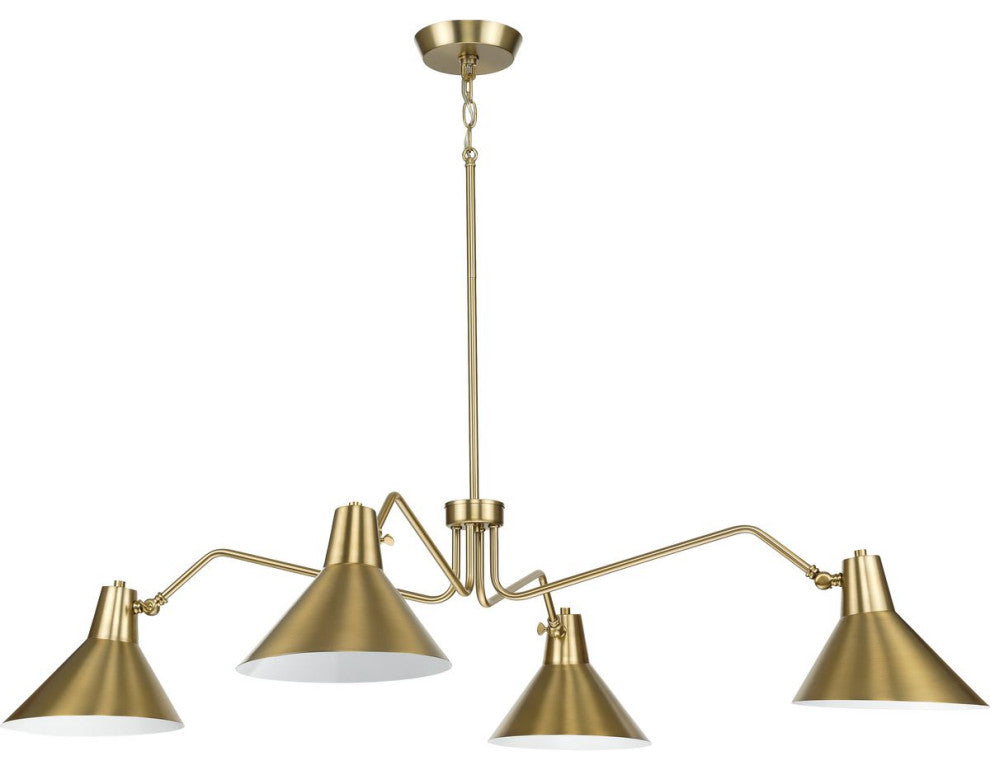 Trimble Collection Four-Light Brushed Bronze Chandelier