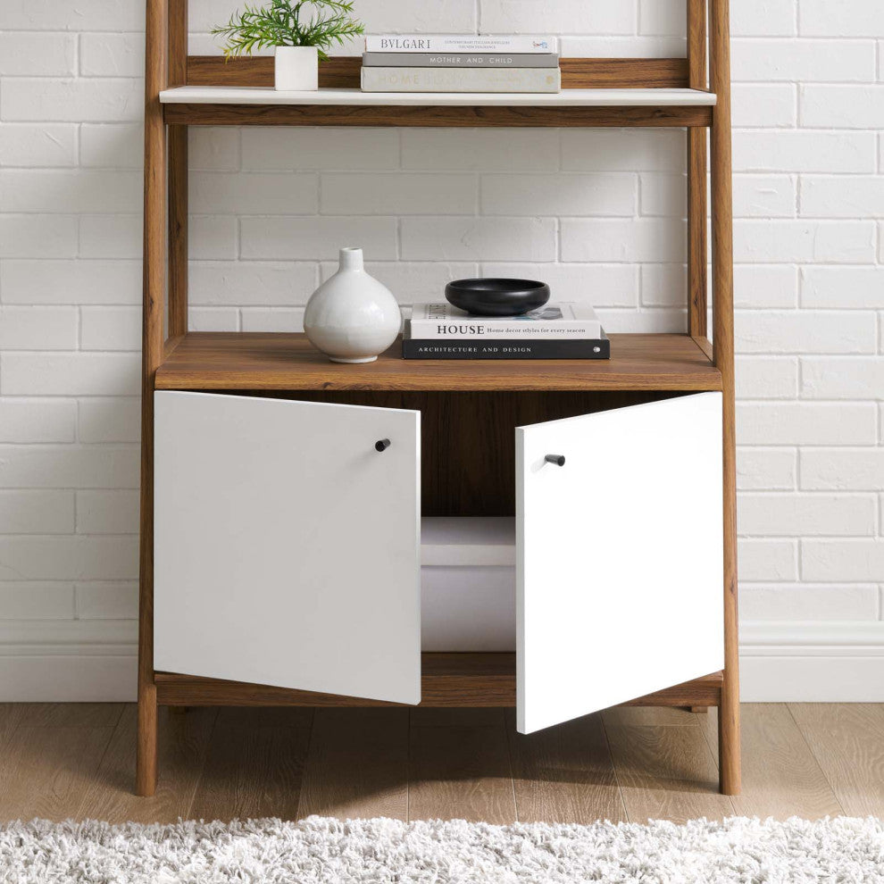 Bixby 33" Bookshelf, Walnut White
