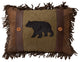 Olive Bear and Button Rustic Cabin Throw Pillow, Insert Included, 16"x20"