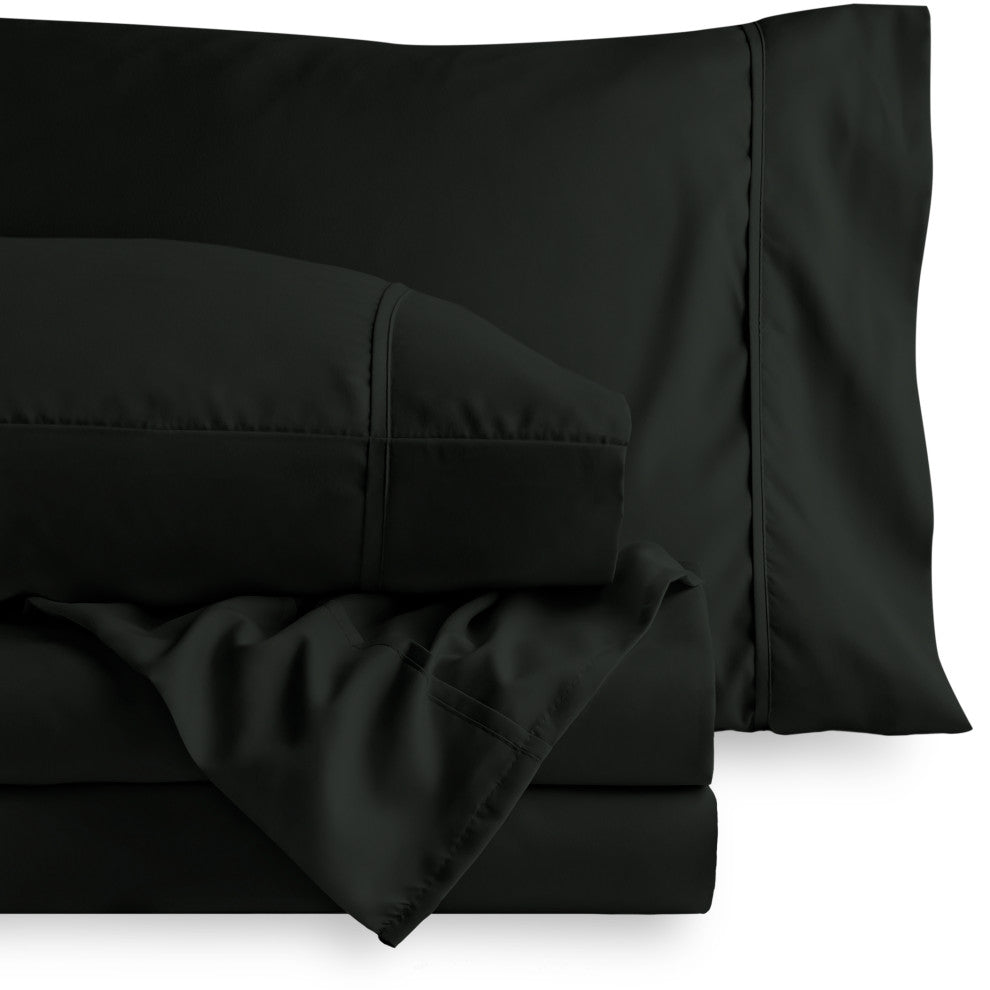 Bare Home Reversible Bed-in-a-Bag, Black/Red, Black, Queen