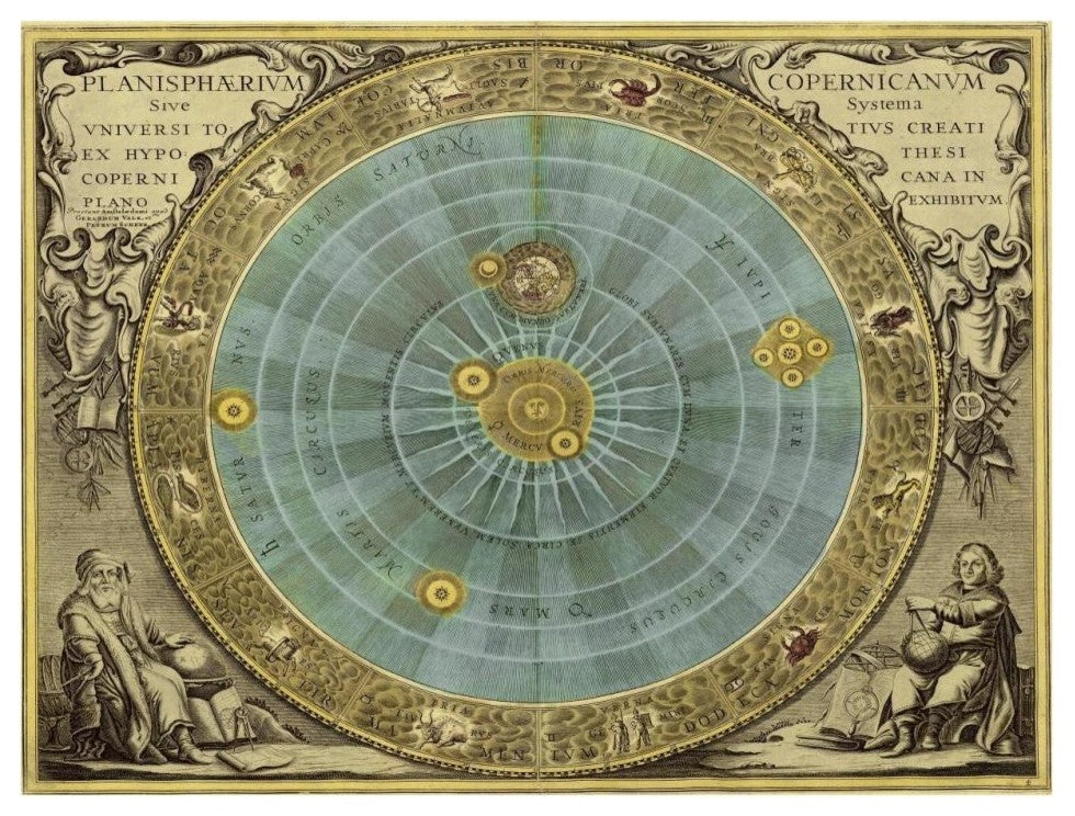 "Maps of the Heavens: Planisphaerium Copernicanum" Paper Art, 34"x26"