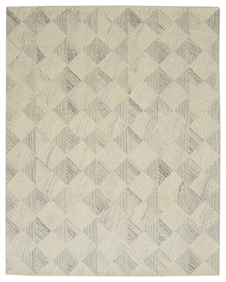 Hand-Tufted Wool Multi Gray Geometric Modern Tufted Rug, 5'x8', 5'x8'
