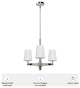 Nolita Brushed Nickel with Cased White Glass Glass 3 Light Chandelier Ceiling