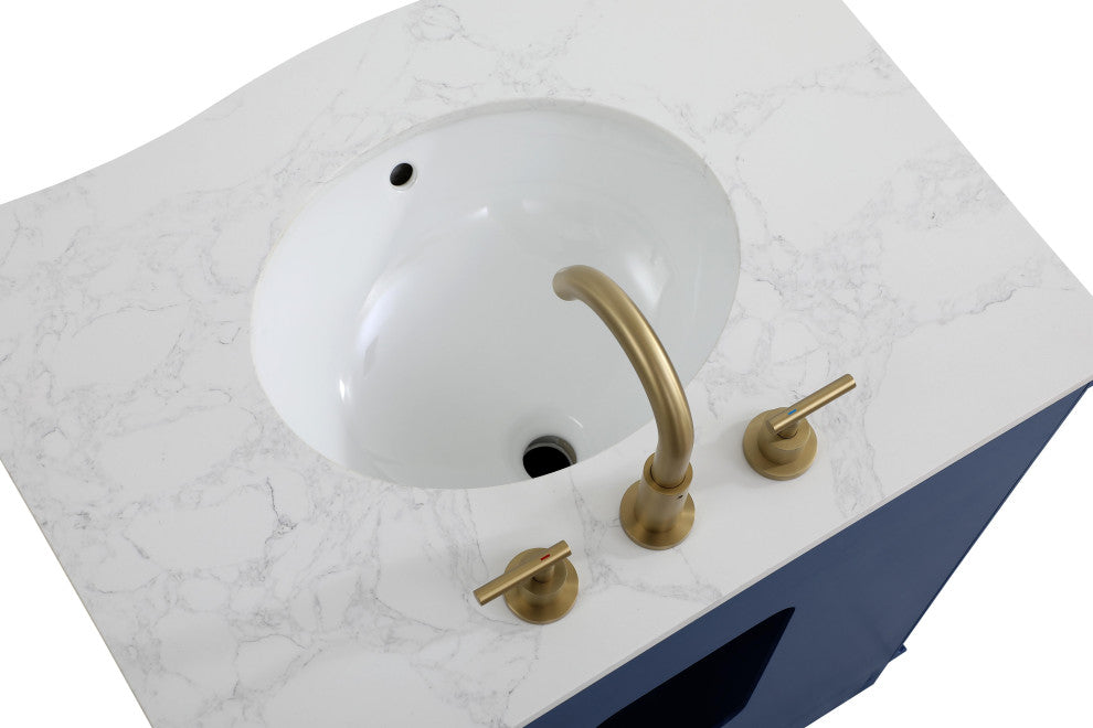 Home Living Knox 36" Single Bathroom Vanity, Blue