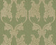 Tessuto, Baroque Fabric Green Wallpaper Roll, Wall Decor Accent