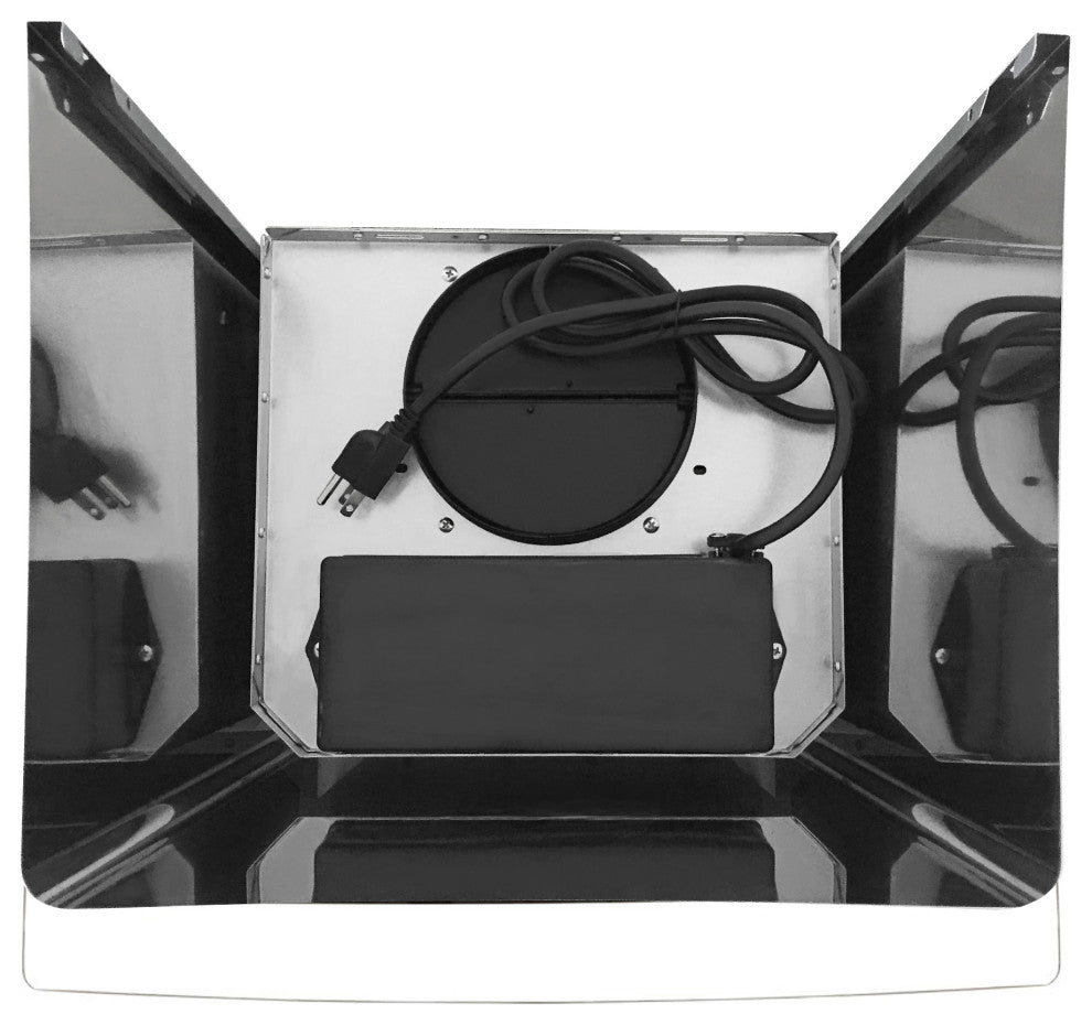 30" Ductless Wall Mount Range Hood, Stainless Steel With Soft Touch Control