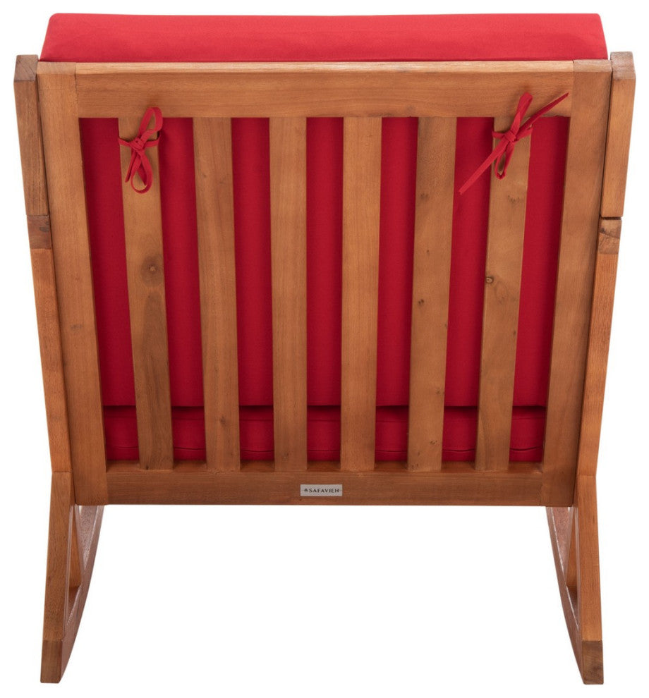 Safavieh Outdoor Vernon Rocking Chair Natural/Red