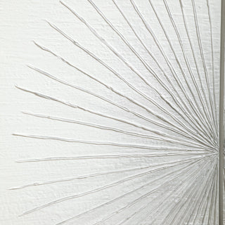 Close-up of the sunburst door detail on a white background.