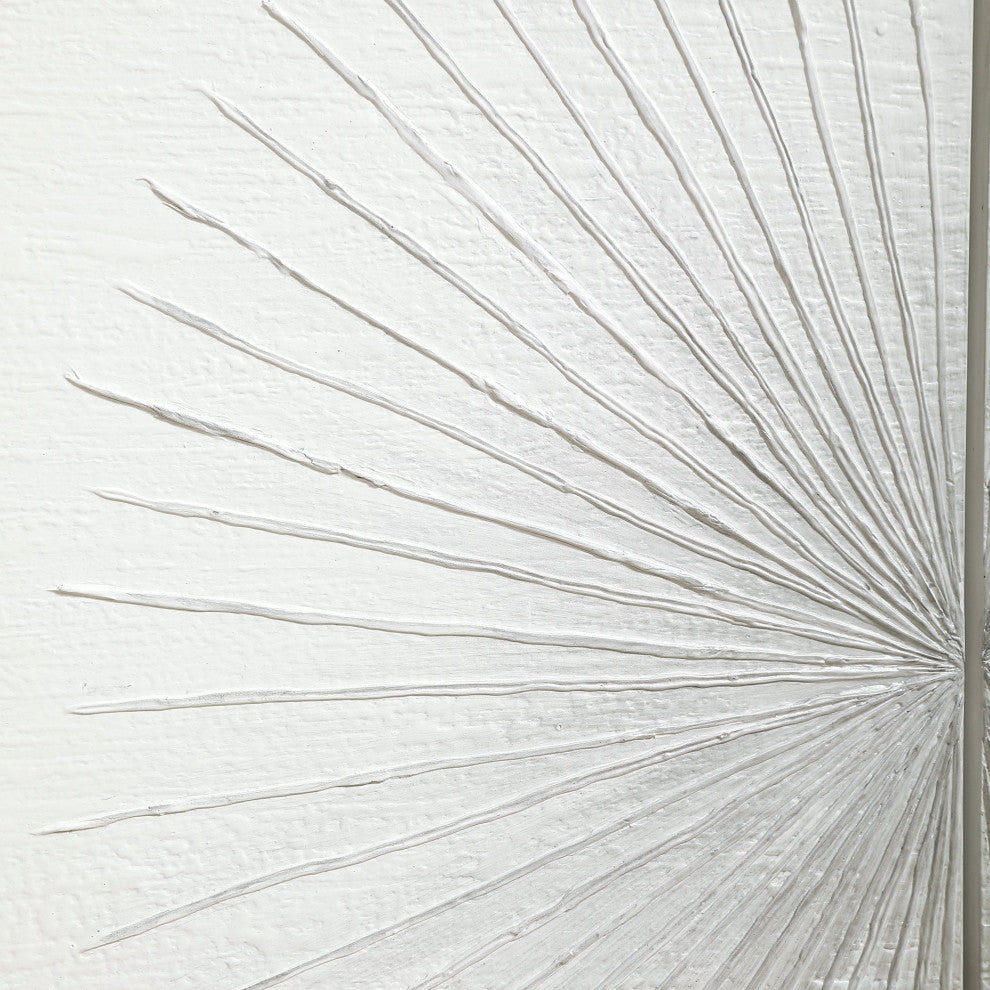 Close-up of the sunburst door detail on a white background.